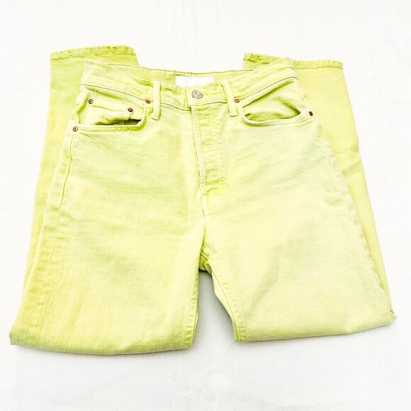 Mother Superior The Tomcat The Devil May Care Green Denim Jeans Size 27 - Picture 4 of 10